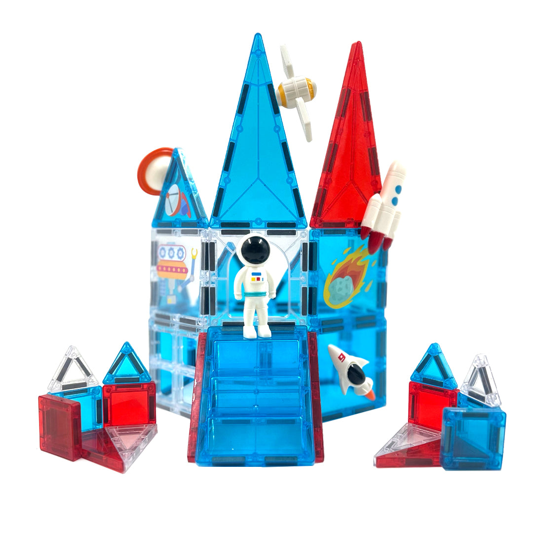 Scoobies Galaxy Magnetic Tiles , Space-Themed Designs: Astronaut, Rockets, Stars & More