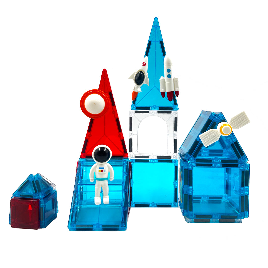 Scoobies Galaxy Magnetic Tiles , Space-Themed Designs: Astronaut, Rockets, Stars & More
