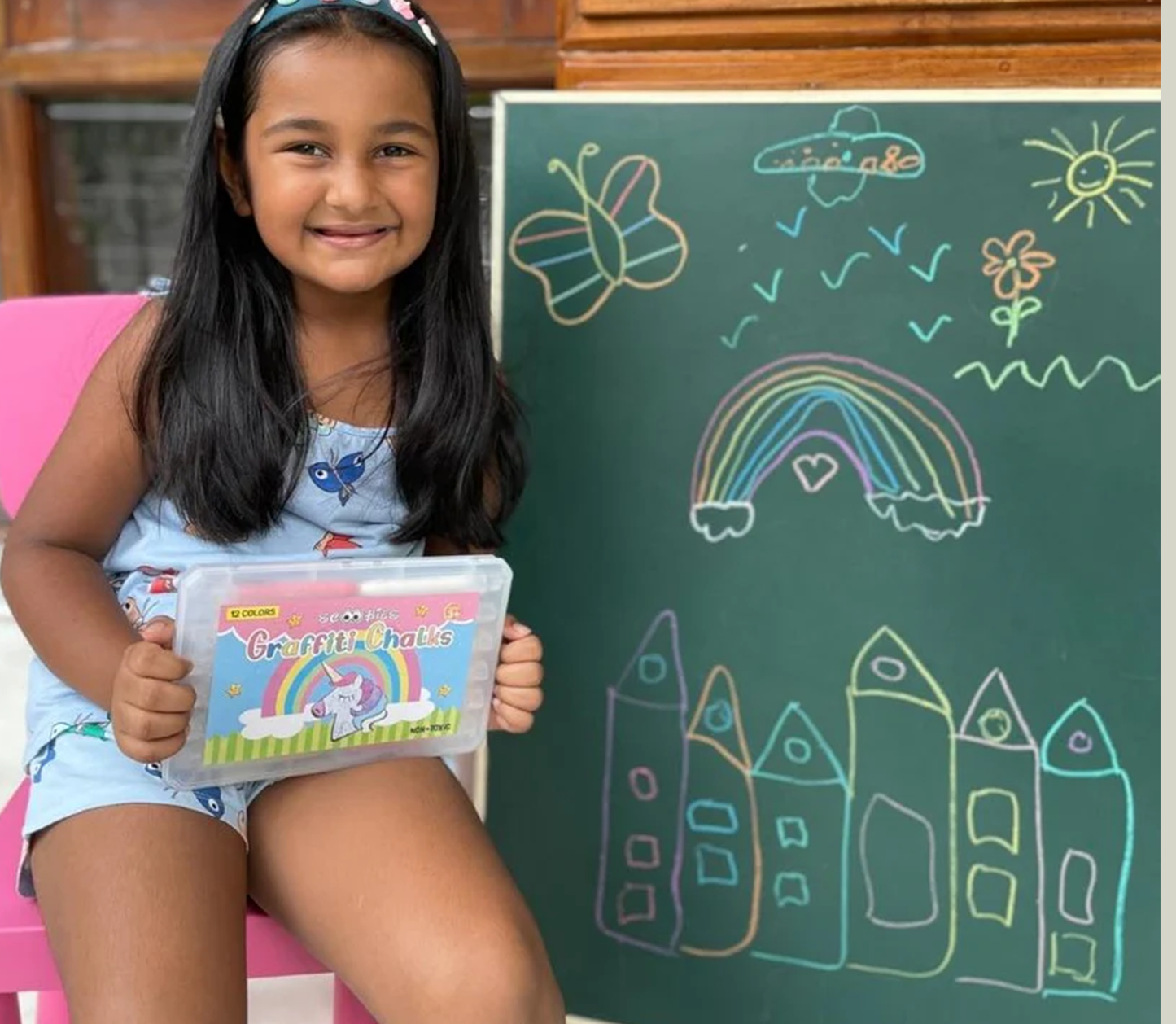 Graffiti Chalks( Pack of 12) Premium Quality, Dust-Free & Multi-Surface Compatible