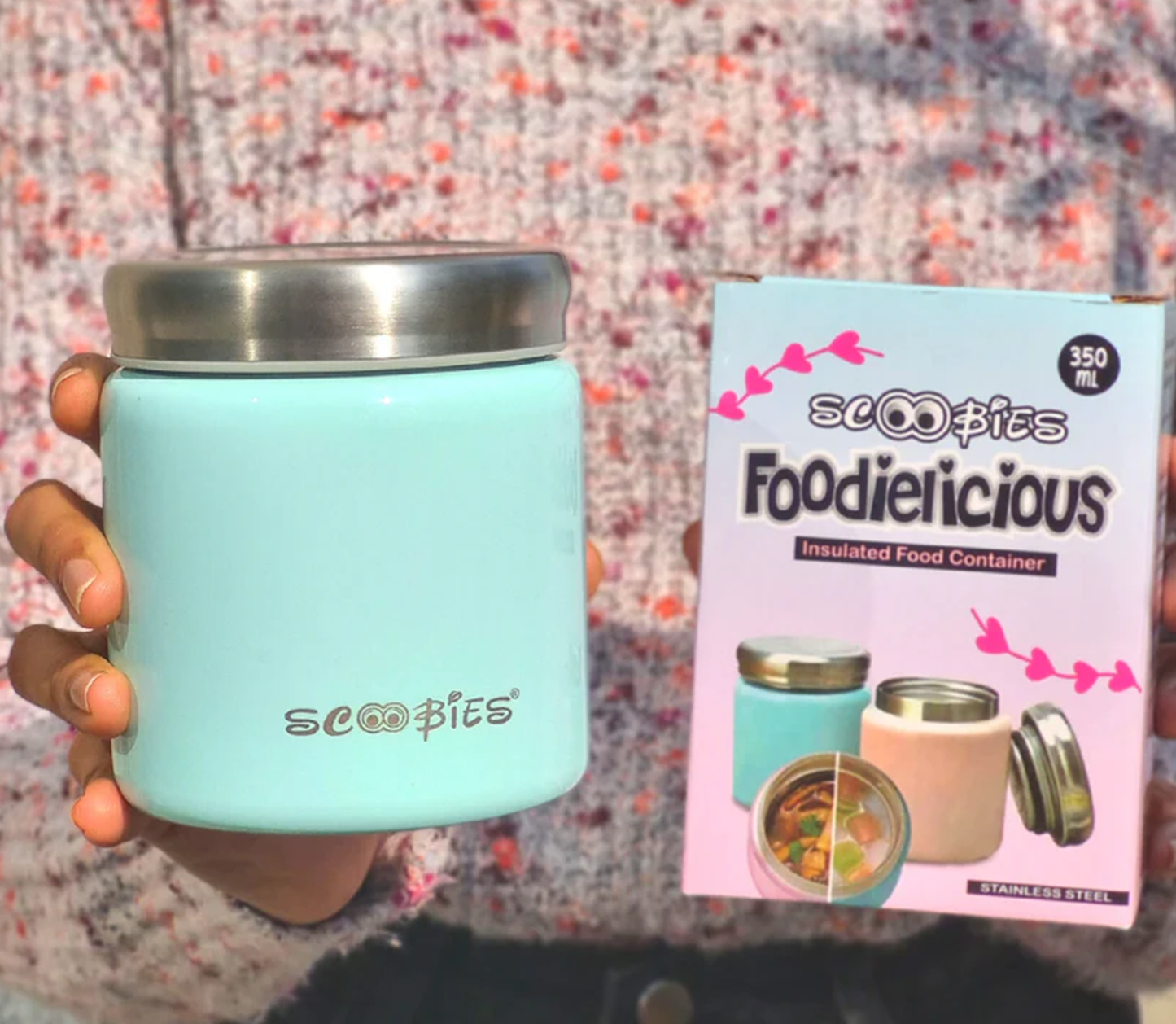Foodielicious Insulated Food Container- For Nutritious Bites (Blue)