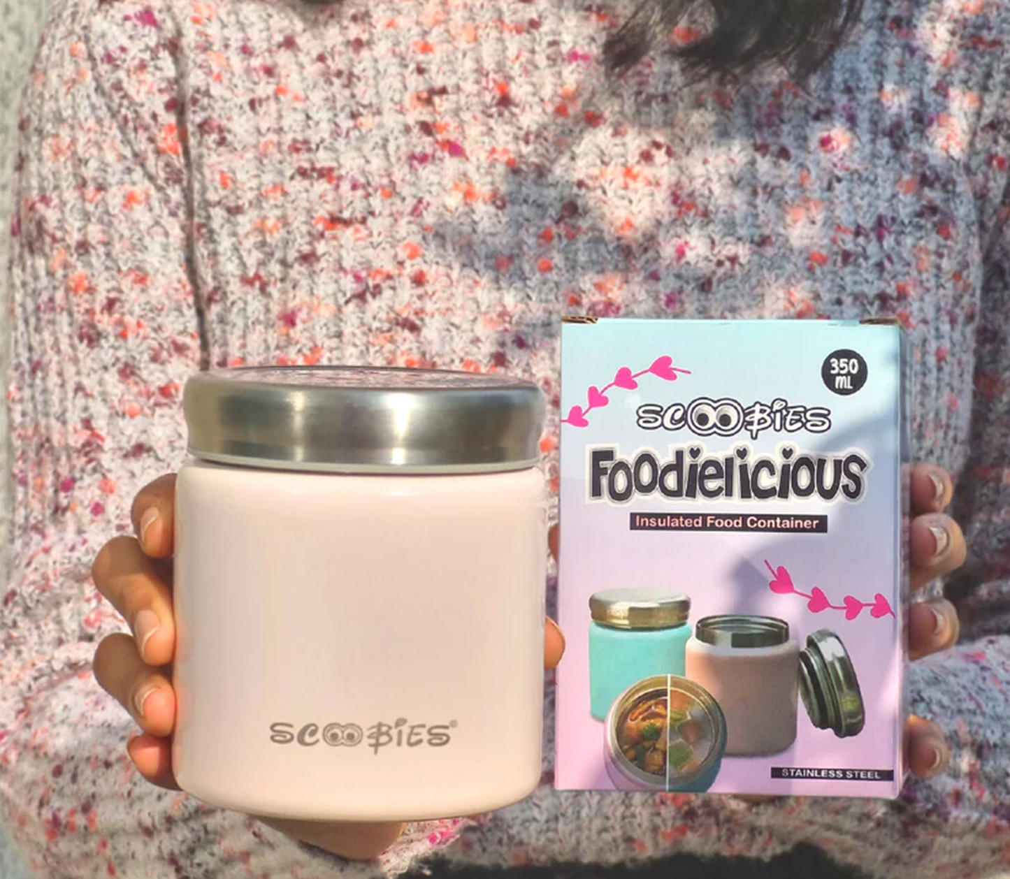 Foodielicious Insulated Food Container - For Nutritious Bites (Pink)