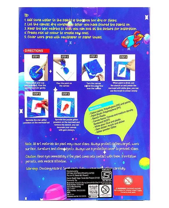 Buy 1 Get 1 Free, DIY Pouring Canvas Art - The Journey to Space