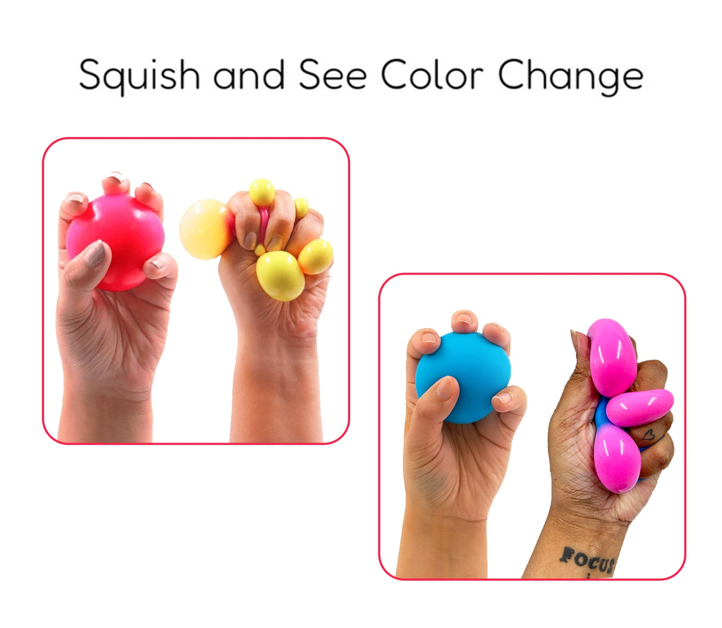 Scoobies Super Sticky Color Changing Ball Multicolor (Pack of 1 ), Squishy Sensory Play & Focus Booster
