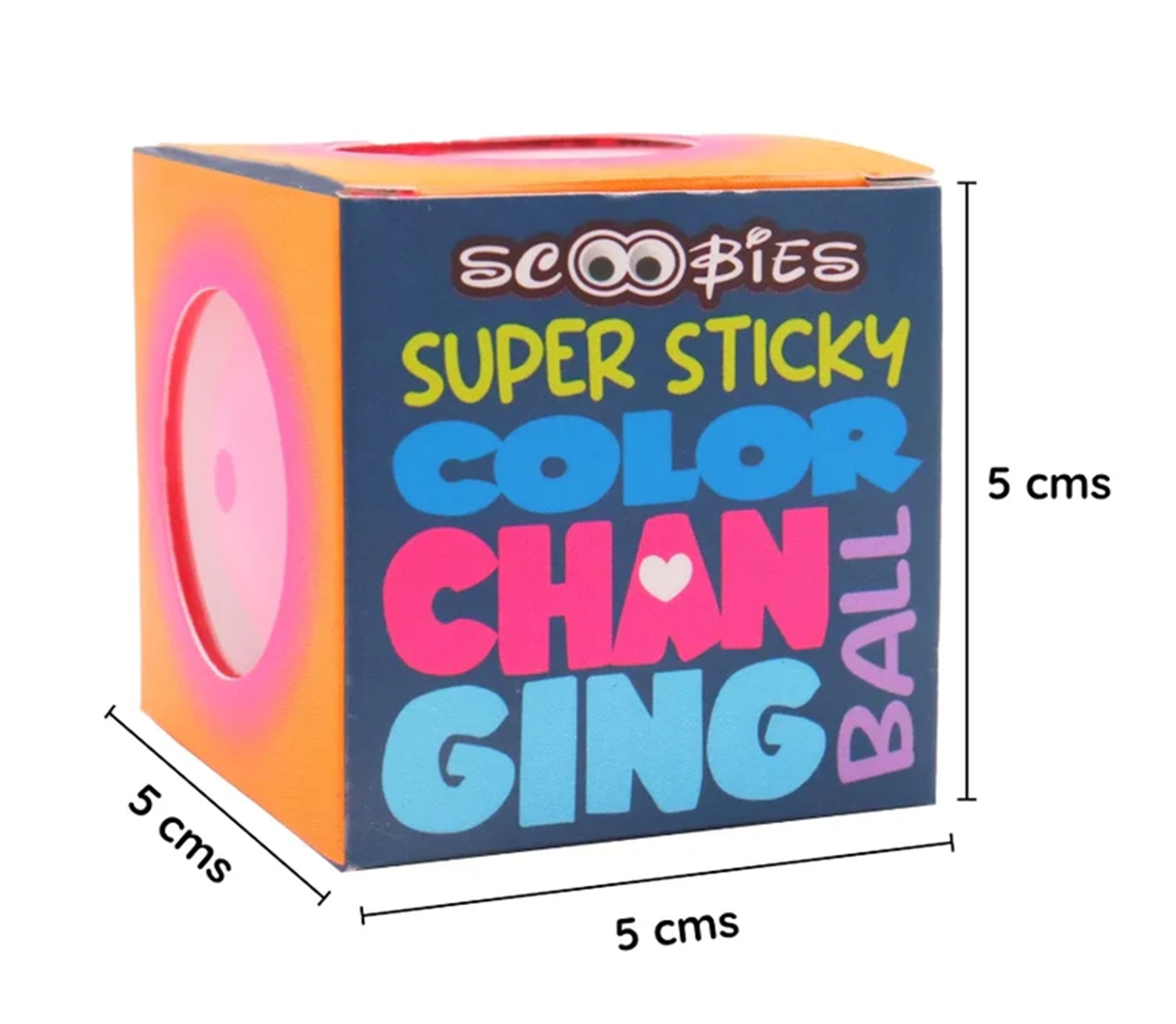 Scoobies Super Sticky Color Changing Ball Multicolor (Pack of 1 ), Squishy Sensory Play & Focus Booster
