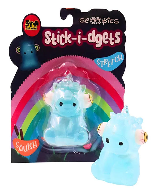 Stick-i-dgets (Blue) - Color-Changing Squishy Toy that glows and pops!