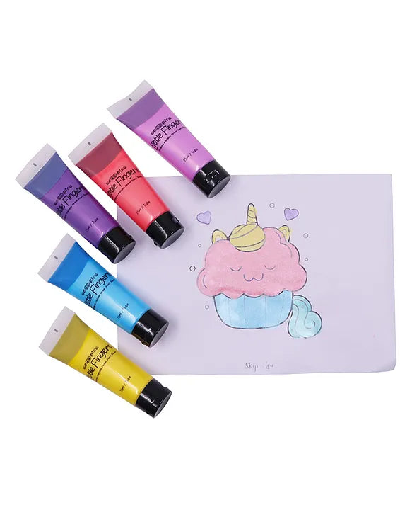 Scoobies Metallic Finger Paints Set of 6 | Sparkly Fun for Little Hands