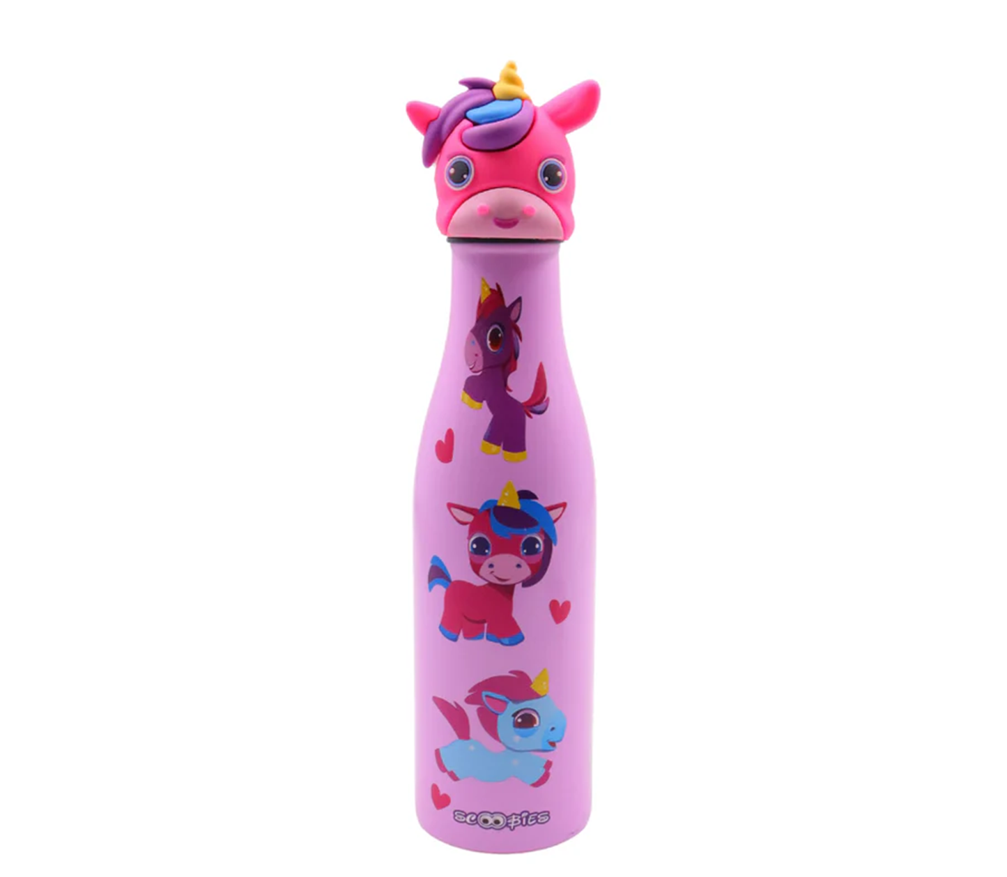 Scoobies Unicorn Head Stainless Steel Bottle With Cute Unicorn Cap | Easy to Carry