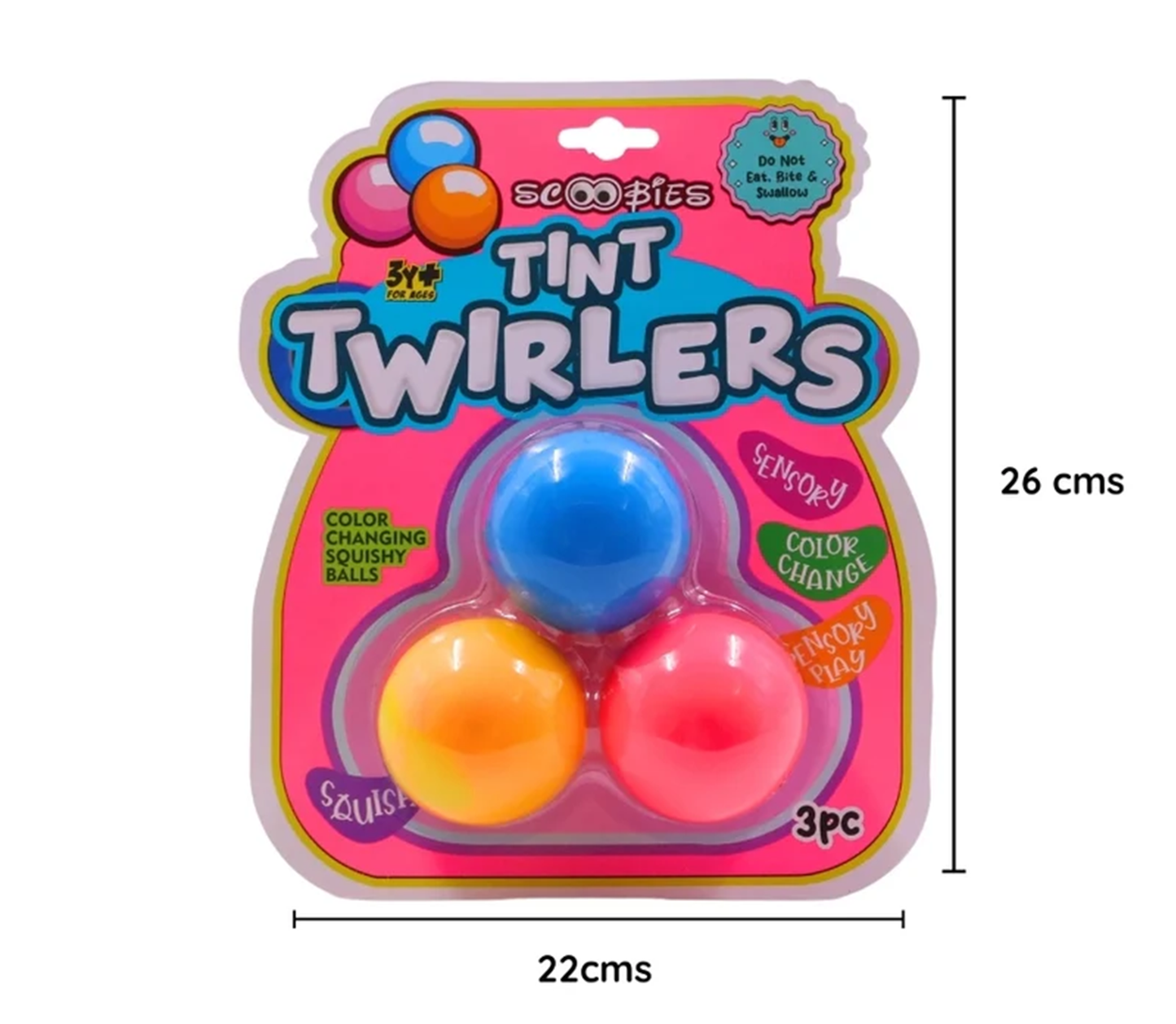 Tint Twirlers: Color-Changing Fidget Balls | Set of 3 Balls | Stress Relief Balls| Perfect Party Favors