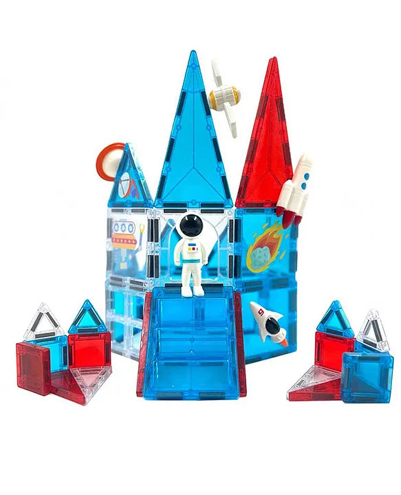 Scoobies Galaxy Magnetic Tiles , Space-Themed Designs: Astronaut, Rockets, Stars & More
