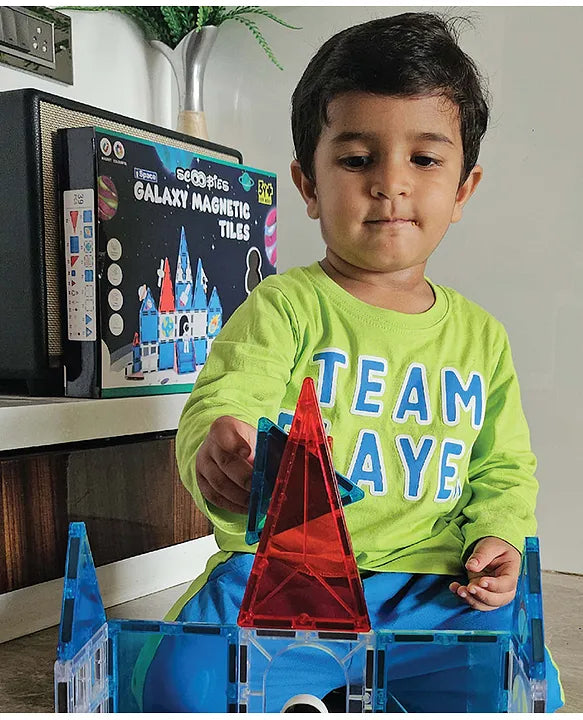 Scoobies Galaxy Magnetic Tiles , Space-Themed Designs: Astronaut, Rockets, Stars & More