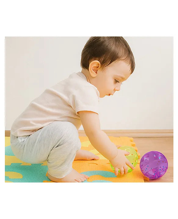 Crystal Ball (Pack of 1) LED Flashing Bouncing Ball , Sensory Play Toy for Kids (3+ Years)