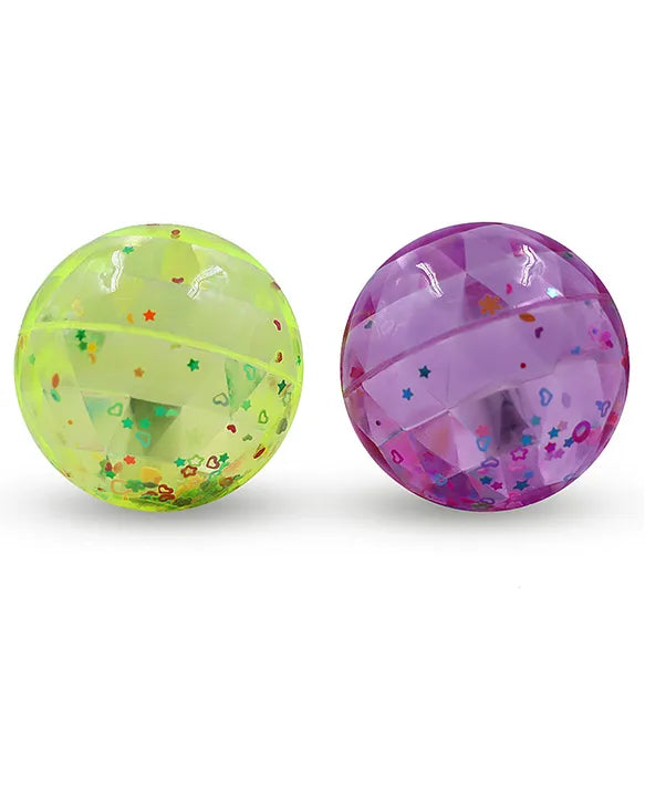 Crystal Ball (Pack of 1) LED Flashing Bouncing Ball , Sensory Play Toy for Kids (3+ Years)