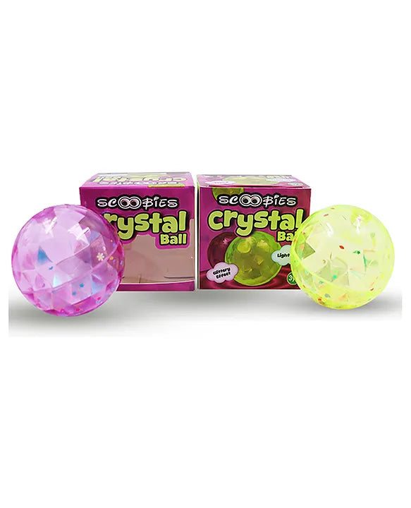 Crystal Ball (Pack of 1) LED Flashing Bouncing Ball , Sensory Play Toy for Kids (3+ Years)