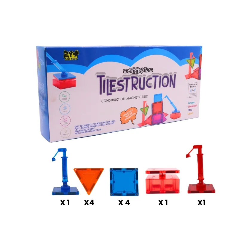 Scoobies Tilestruction Set , 2 extendable cranes