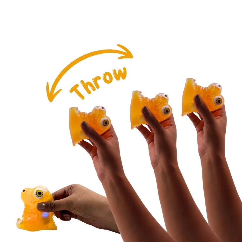 Buy 1 get 1 free Stick-i-dgets (Orange) - Color-Changing Squishy Toy that glows and pops!