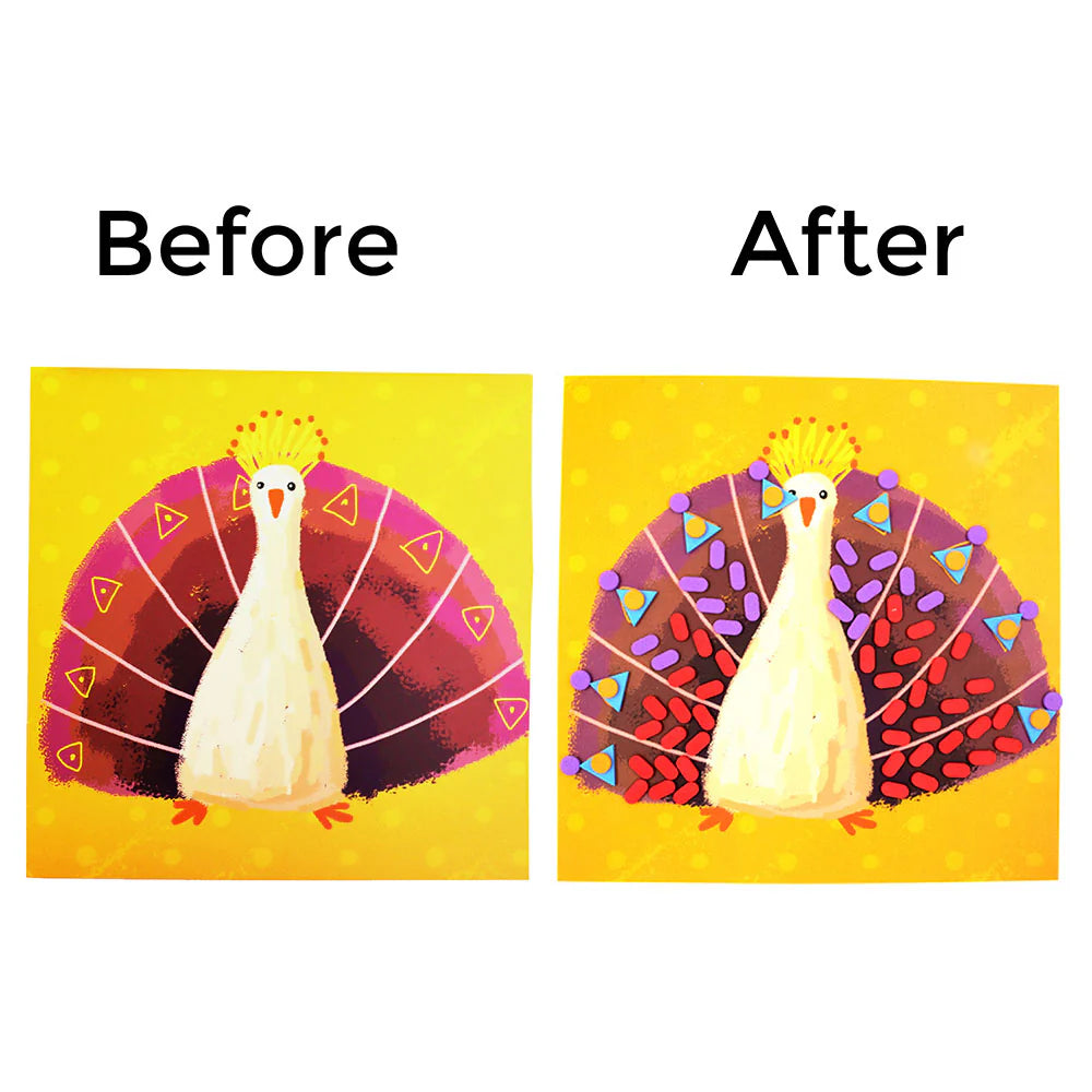 3D EVA Foam Stickers | 8 Animal Designs | 900+ Foam Stickers | DIY Cartoon Animal Learning Set | Educational Puzzle Toy