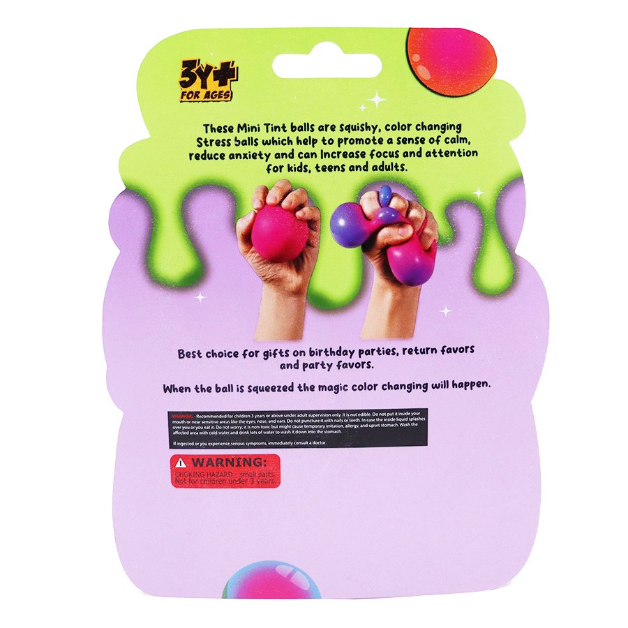 Scoobies Mini Tint Twirlers Balls: Color-Changing Squishy Balls Set of 4 Balls (Pink, Blue, Purple & Green) | Stress Relief & Sensory Play | Fun Party Favors for Kids & Adults