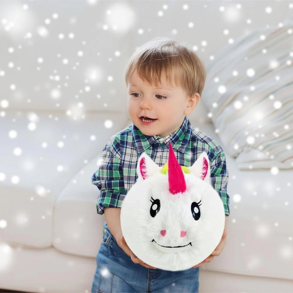9" Unipuff Fluffy Fuzz Ball | Bouncy Plush Toy from Unicorn Wonderland | Inflatable with Pump