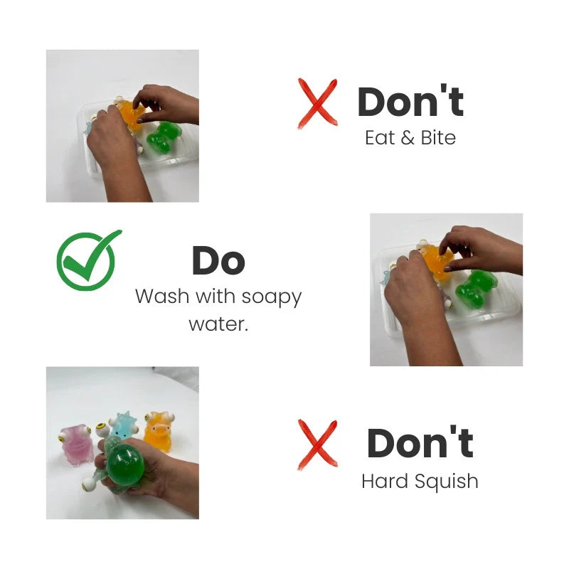 Buy 1 get 1 free Stick-i-dgets (Orange) - Color-Changing Squishy Toy that glows and pops!