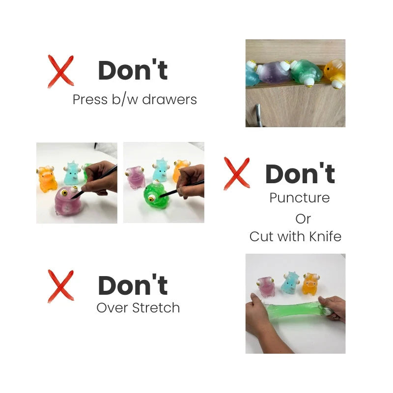 Stick-i-dgets (Orange) - Color-Changing Squishy Toy that glows and pops!