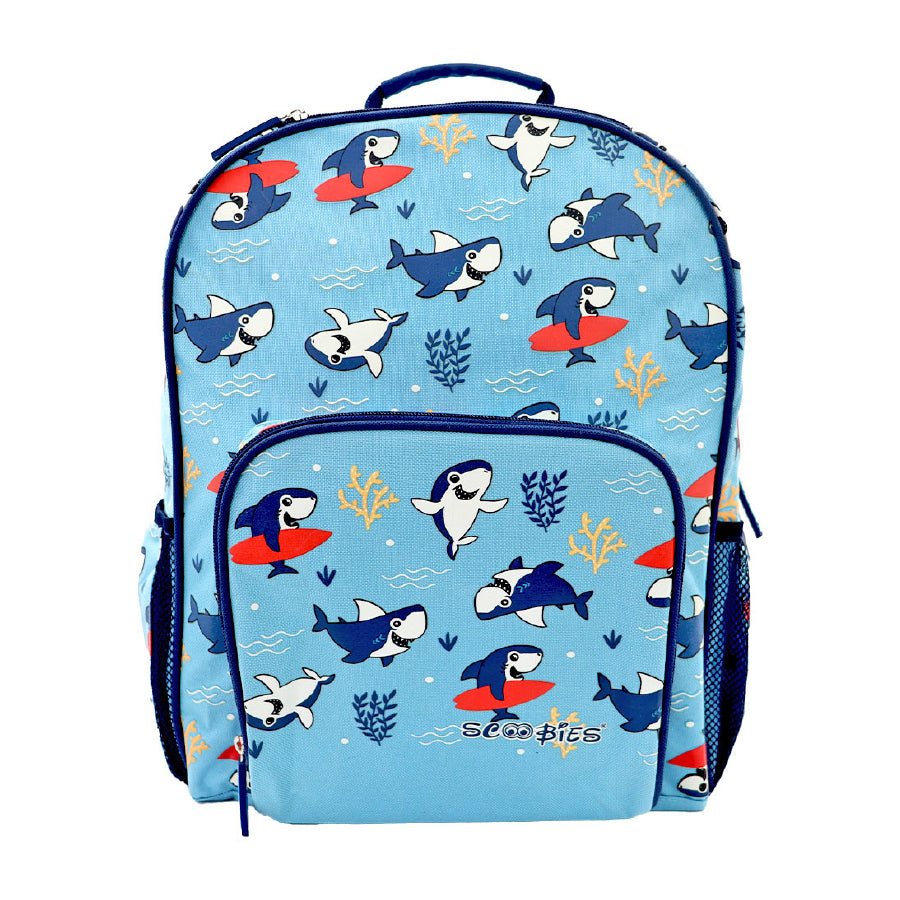 Scoobies Shark Glow-in-the-Dark Backpack 16”  Lightweight, Waterproof, Anti-Shock & Spacious