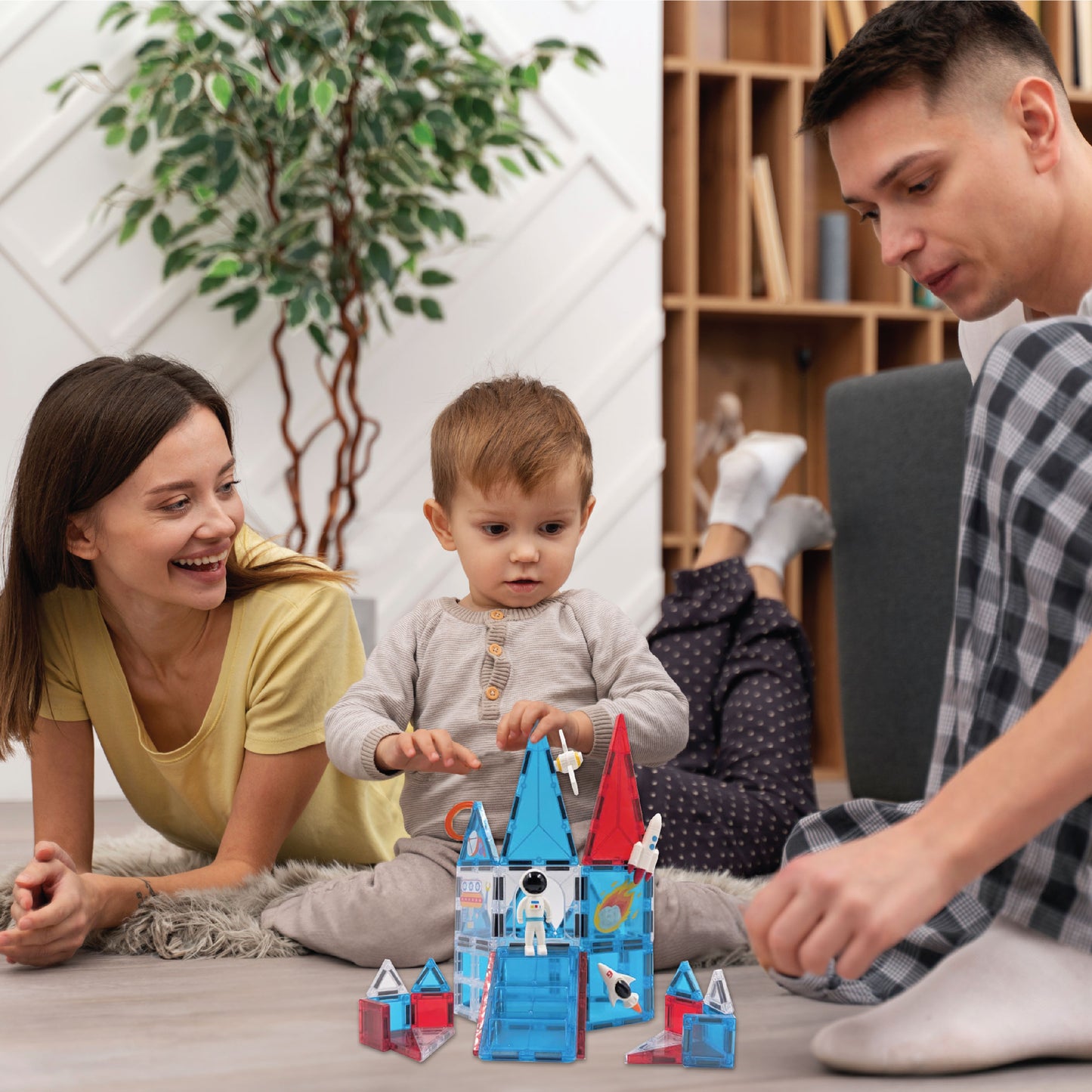 Scoobies Galaxy Magnetic Tiles , Space-Themed Designs: Astronaut, Rockets, Stars & More