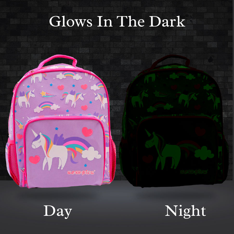 Unicorn Glow in the dark bag 14"