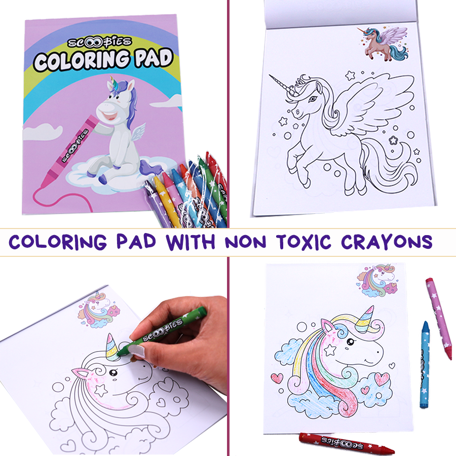 Scoobies Unicorn Travel Tin – Magical On-the-Go Activity Kit for Kids 3+ | Screen-Free Creativity in a Tin