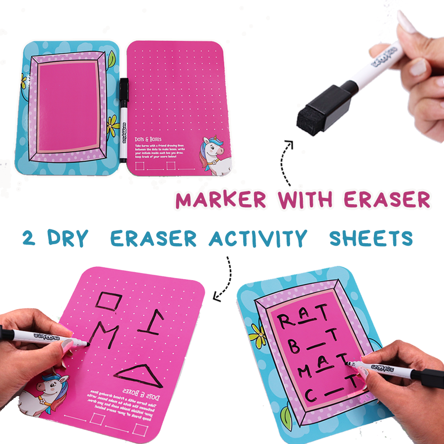 Scoobies Unicorn Travel Tin – Magical On-the-Go Activity Kit for Kids 3+ | Screen-Free Creativity in a Tin