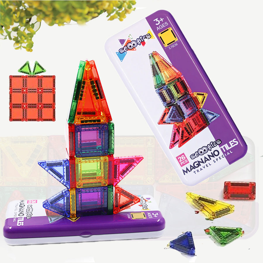 Scoobies Magnano Tiles | Pocket Sized Travel Friendly Magnetic Tiles