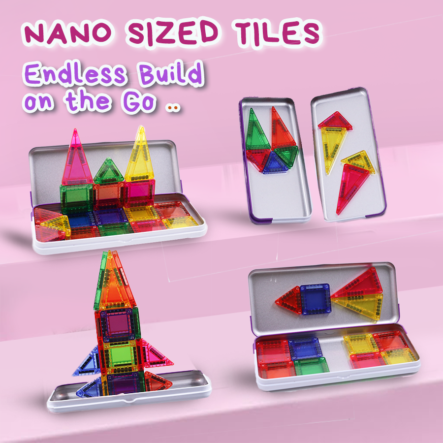 Scoobies Magnano Tiles | Pocket Sized Travel Friendly Magnetic Tiles