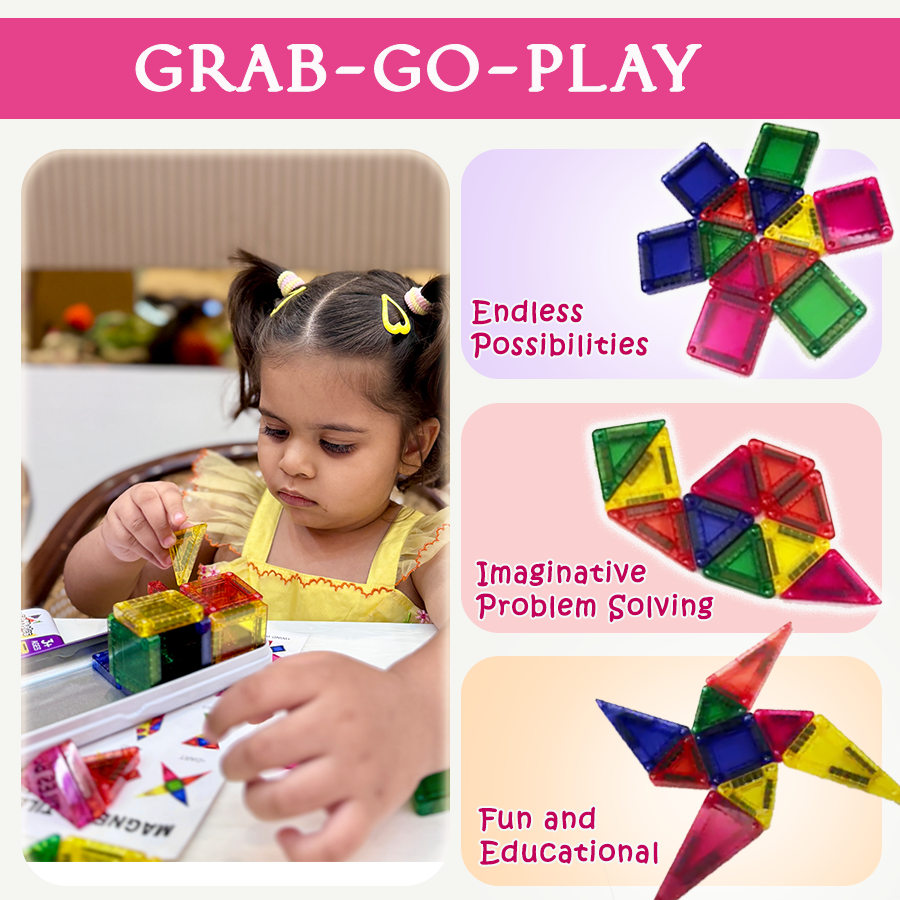 Scoobies Magnano Tiles | Pocket Sized Travel Friendly Magnetic Tiles