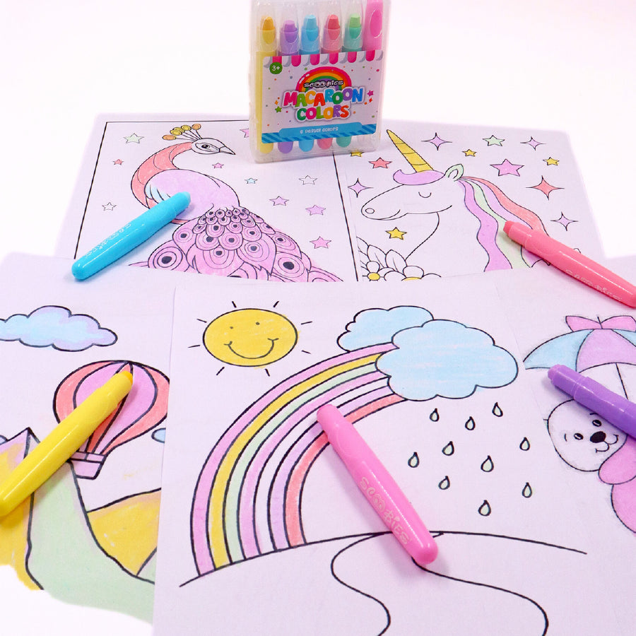 Macaroon Colors - Pastel Crayons for Kids