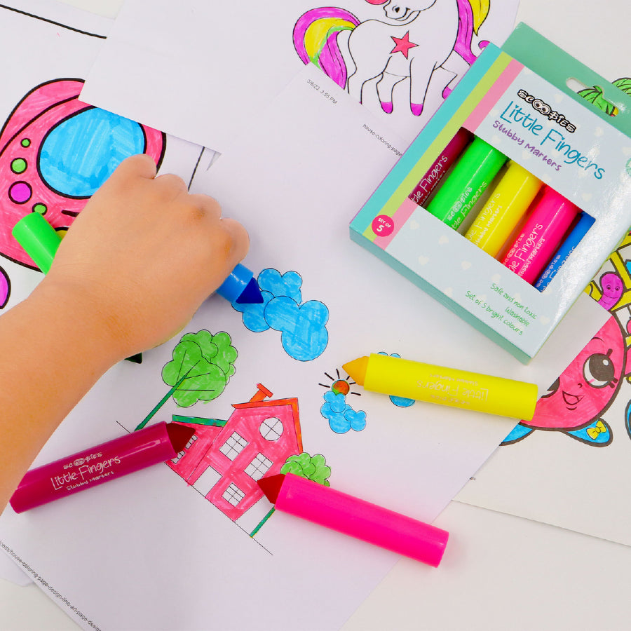 Bright Bliss Combo | Scoo Festive Treat | Colorful Crayons and Markers Set | Creative Joy
