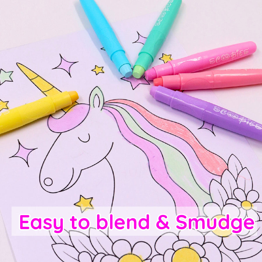 Bright Bliss Combo | Scoo Festive Treat | Colorful Crayons and Markers Set | Creative Joy