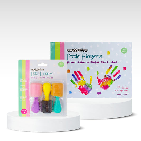 Colouring & Painting Combo - Texture Brushes & Finger Paints