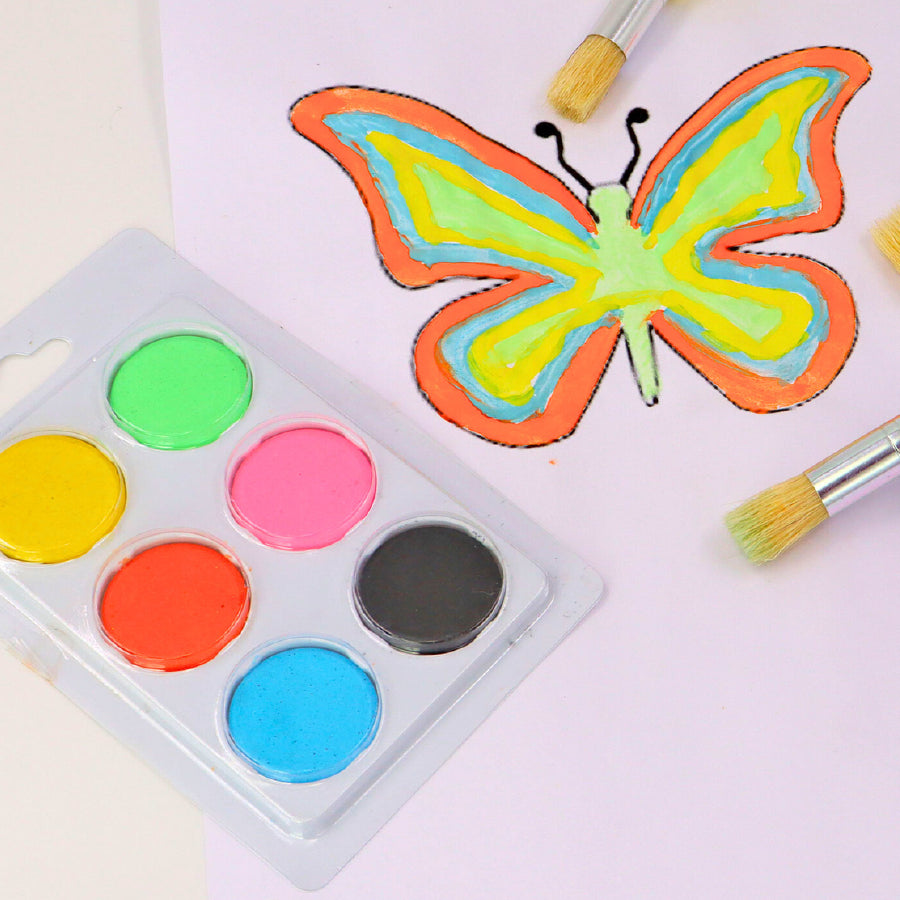 Happy Art Hours Combo - Chubby Brushes & Water Color Blocks