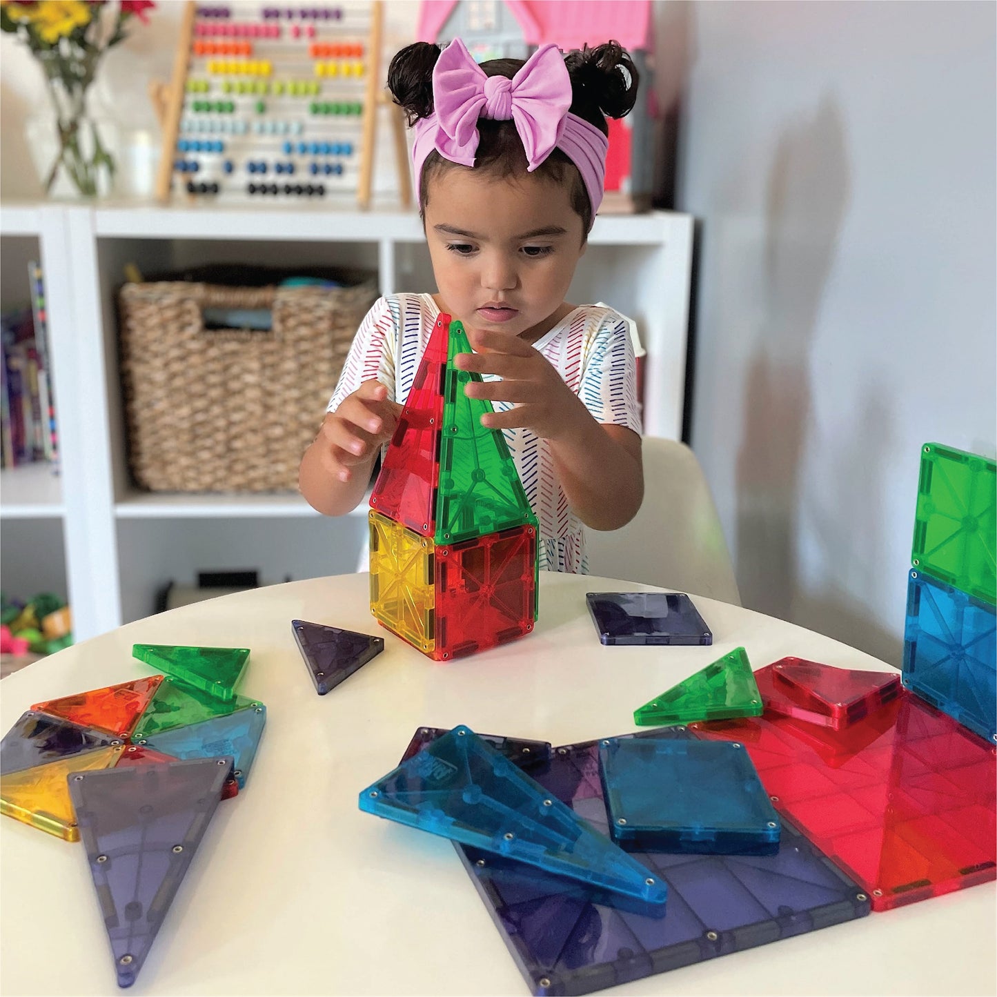 Scoobies Fun Magnetic Tiles 16 Pieces Construction Set | Creative Construction & Learning | Educational STEM Toy | Multicolor
