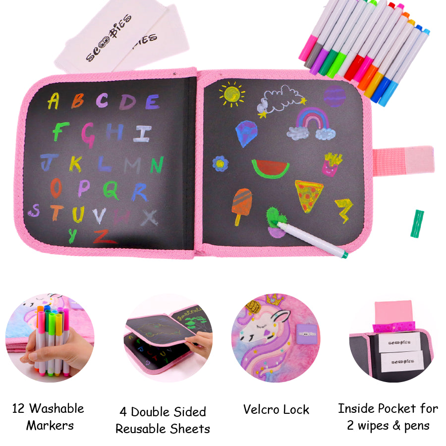 Doodle Magic Book in Plush Unicorn Theme