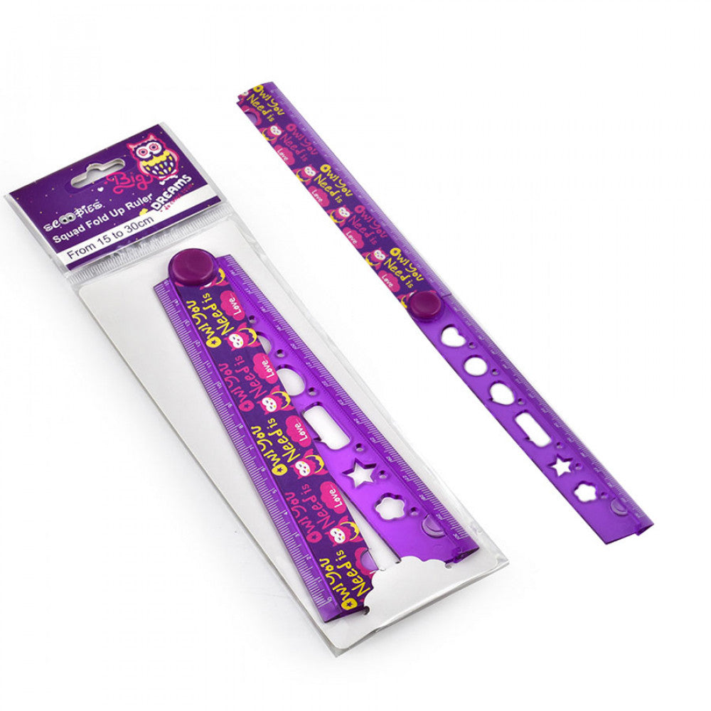 Squad Fold-Up Ruler - Owl Zone