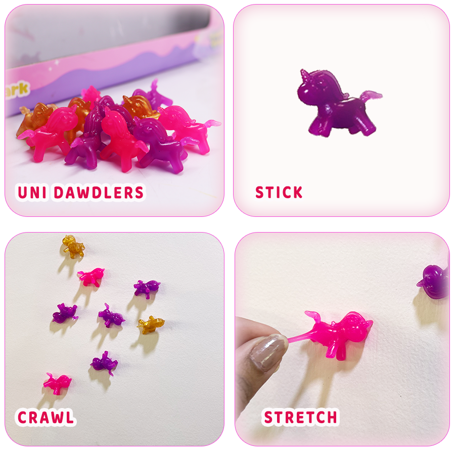 Uni GooGoo Slime Party (Pink) 4 Slimes + 20 Unicorn Dawdlers, Stretch, Squish & Decorate