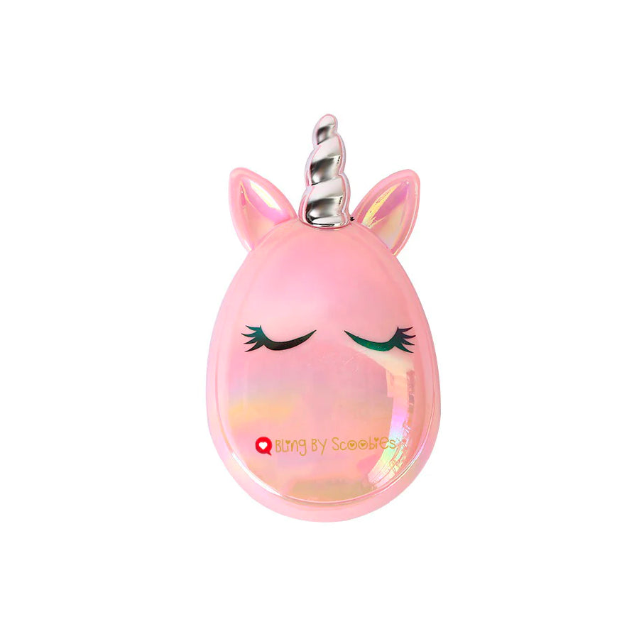 Holographic Unicorn Detangler | Painless Detangling | Cutesy Round Unicorn Design | Portable