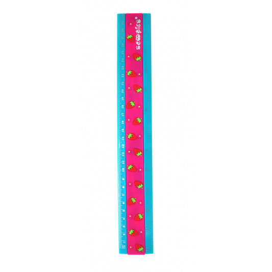 Strawberry Scented Ruler   |  With Fruity Strawberry Long-Lasting Fragrance |  30 Cms (12 Inch) Gradation  | Age Resistant