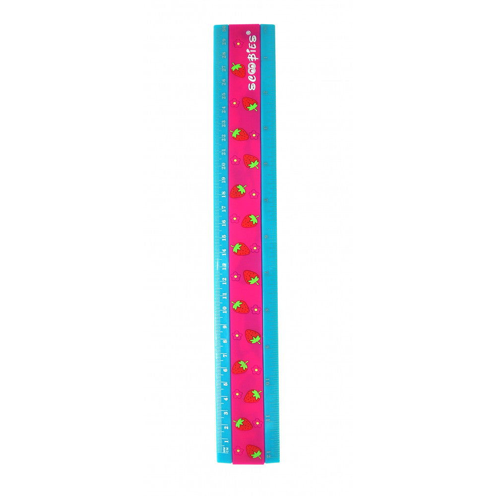 Strawberry Scented Ruler | With Fruity Strawberry Long-Lasting Fragrance | 30 Cms (12 Inch) Gradation | Age Resistant