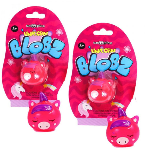 Unicorns' Blobz  Kingdom | Pack Of 2 | Sensory Fidget Toy | Stress Buster | Splat Smash Toy