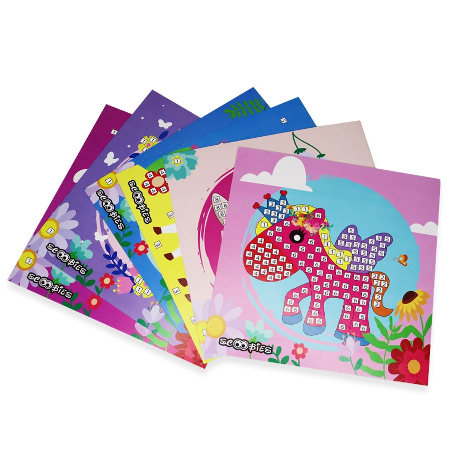 Mosaic Foam Art | Unicorn & Llama Land | 125 Piece Set | DIY Creative Learning Kit