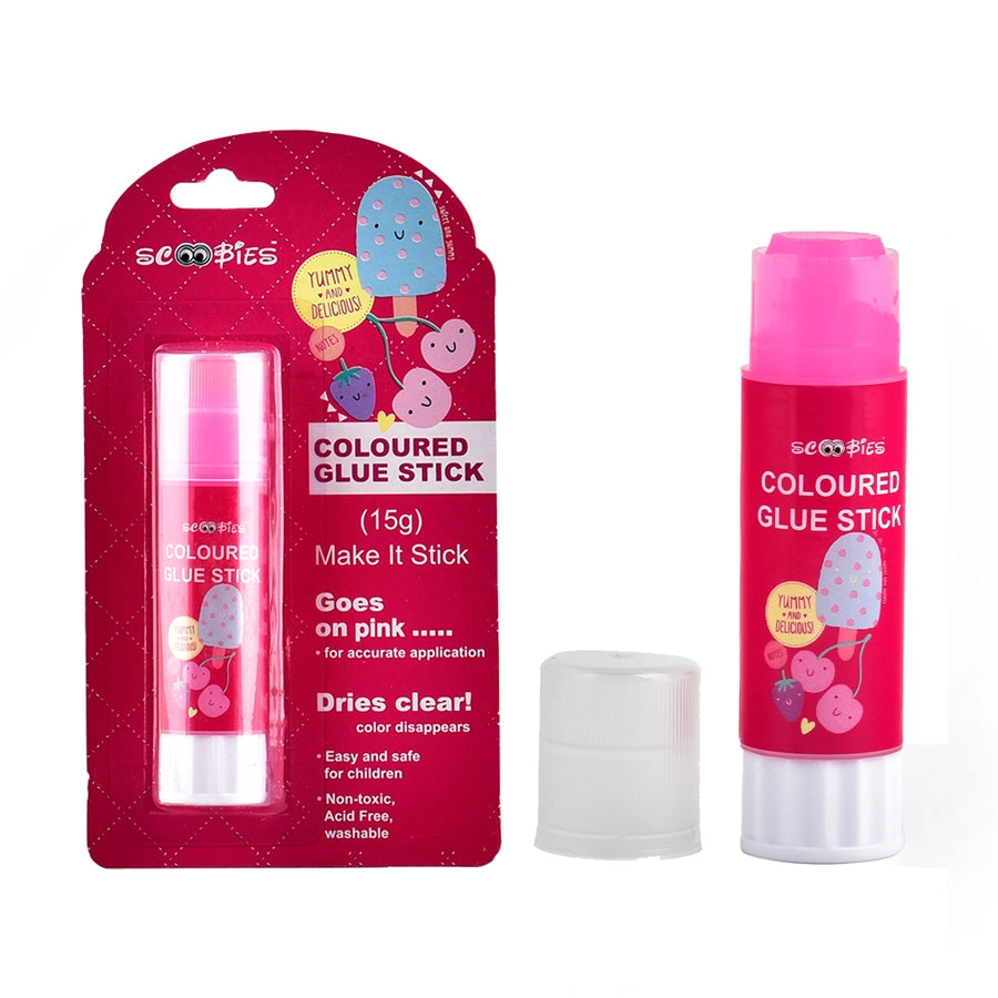 Coloured Glue Stick Multicolour Child Safe Cap Waterproof