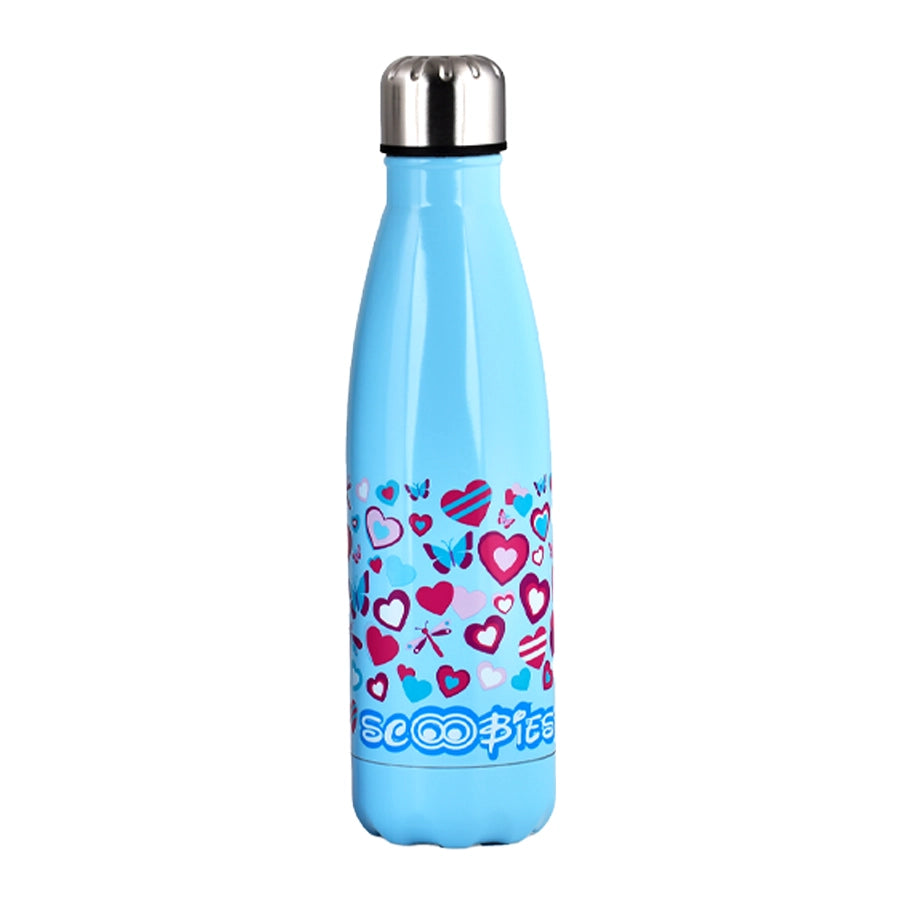 Stainless Steel  Bottle For Girls | Insulated |  Rust Free |  Heart Love Design |  500 Ml