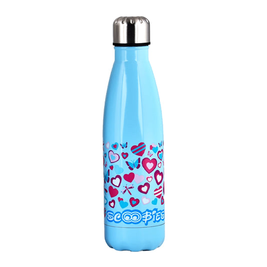 Stainless Steel  Bottle For Girls | Insulated |  Rust Free |  Heart Love Design |  500 Ml