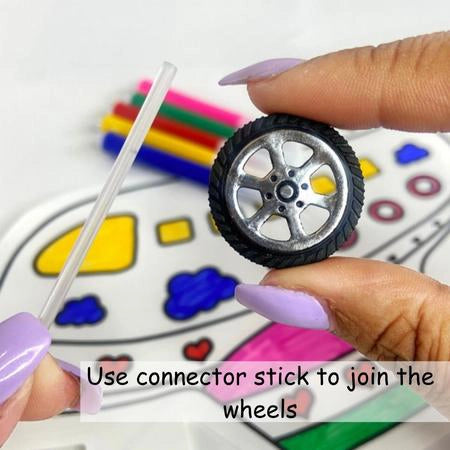 3D Coloring | Inflatable Helicopter with 5 Markers and Add on Wheels | Reusable Toy